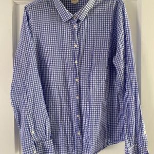 J Crew seersucker shirt